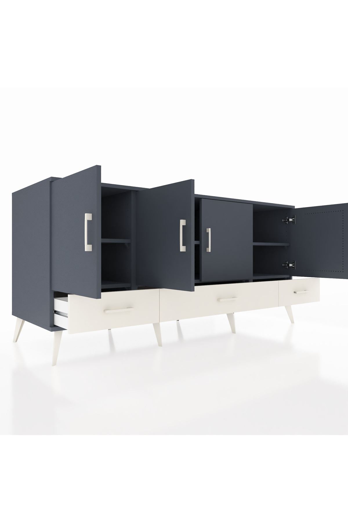 Kronos Konsol 6 Raflı 3 Çekmeceli 4 Kapaklı 176x59x83 - S610M009V16C