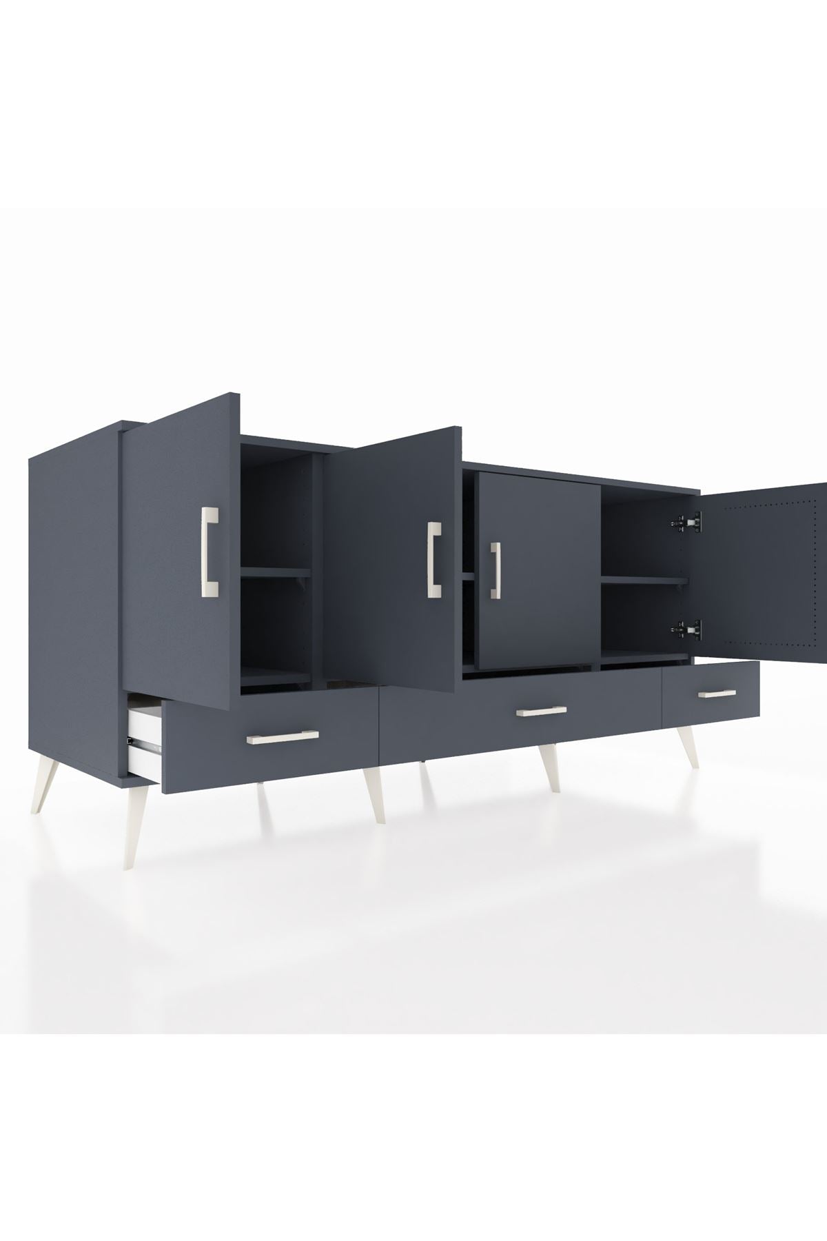 Kronos Konsol 6 Raflı 3 Çekmeceli 4 Kapaklı 176x59x83 - S610M009V17C