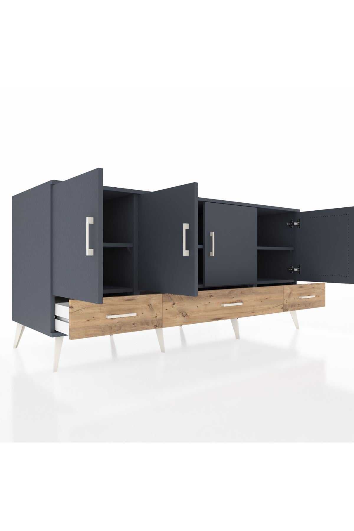 Kronos Konsol 6 Raflı 3 Çekmeceli 4 Kapaklı 176x59x83 - S610M009V18C