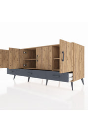 Kronos Konsol 6 Raflı 3 Çekmeceli 4 Kapaklı 176x59x83 - S610M009V20C