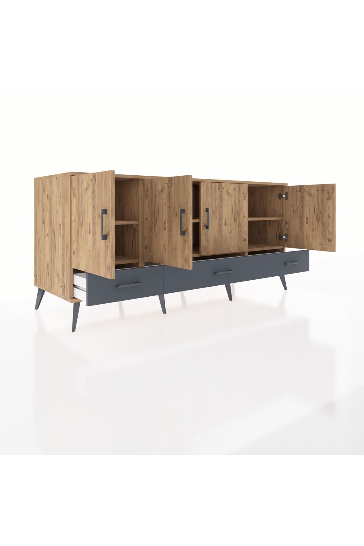 Kronos Konsol 6 Raflı 3 Çekmeceli 4 Kapaklı 176x59x83 - S610M009V20C