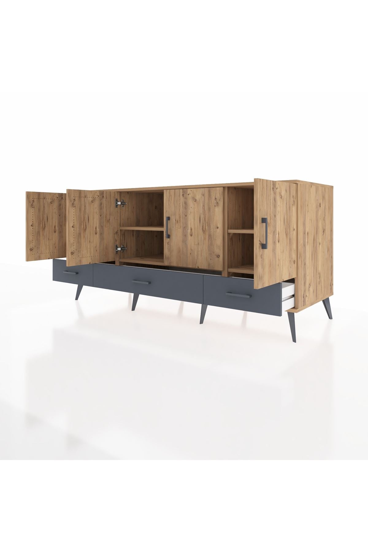 Kronos Konsol 6 Raflı 3 Çekmeceli 4 Kapaklı 176x59x83 - S610M009V20C