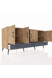 Kronos Konsol 6 Raflı 3 Çekmeceli 4 Kapaklı 176x59x83 - S610M009V20C