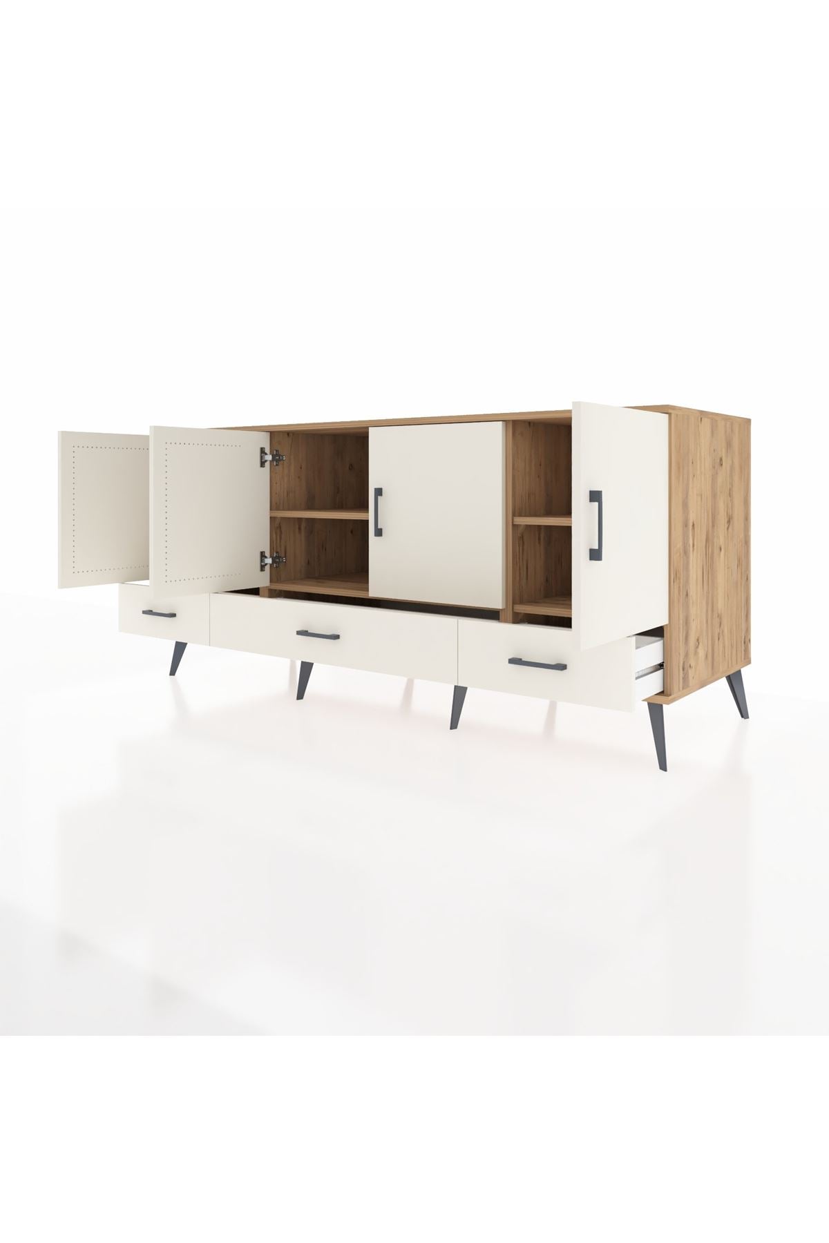 Kronos Konsol 6 Raflı 3 Çekmeceli 4 Kapaklı 176x59x83 - S610M009V22C