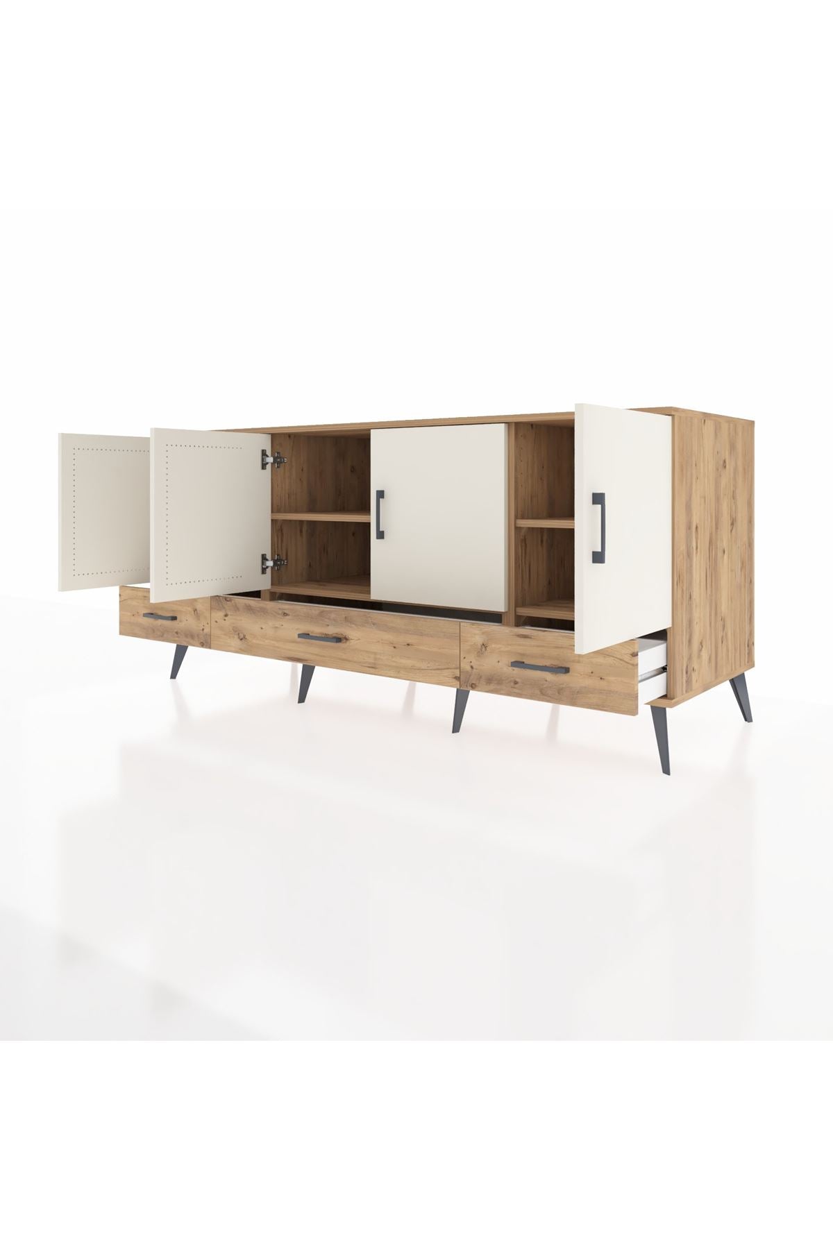 Kronos Konsol 6 Raflı 3 Çekmeceli 4 Kapaklı 176x59x83 - S610M009V24C