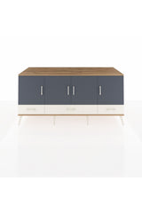 Kronos Konsol 6 Raflı 3 Çekmeceli 4 Kapaklı 176x59x83