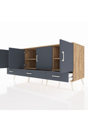 Kronos Konsol 6 Raflı 3 Çekmeceli 4 Kapaklı 176x59x83 - S610M009V26C