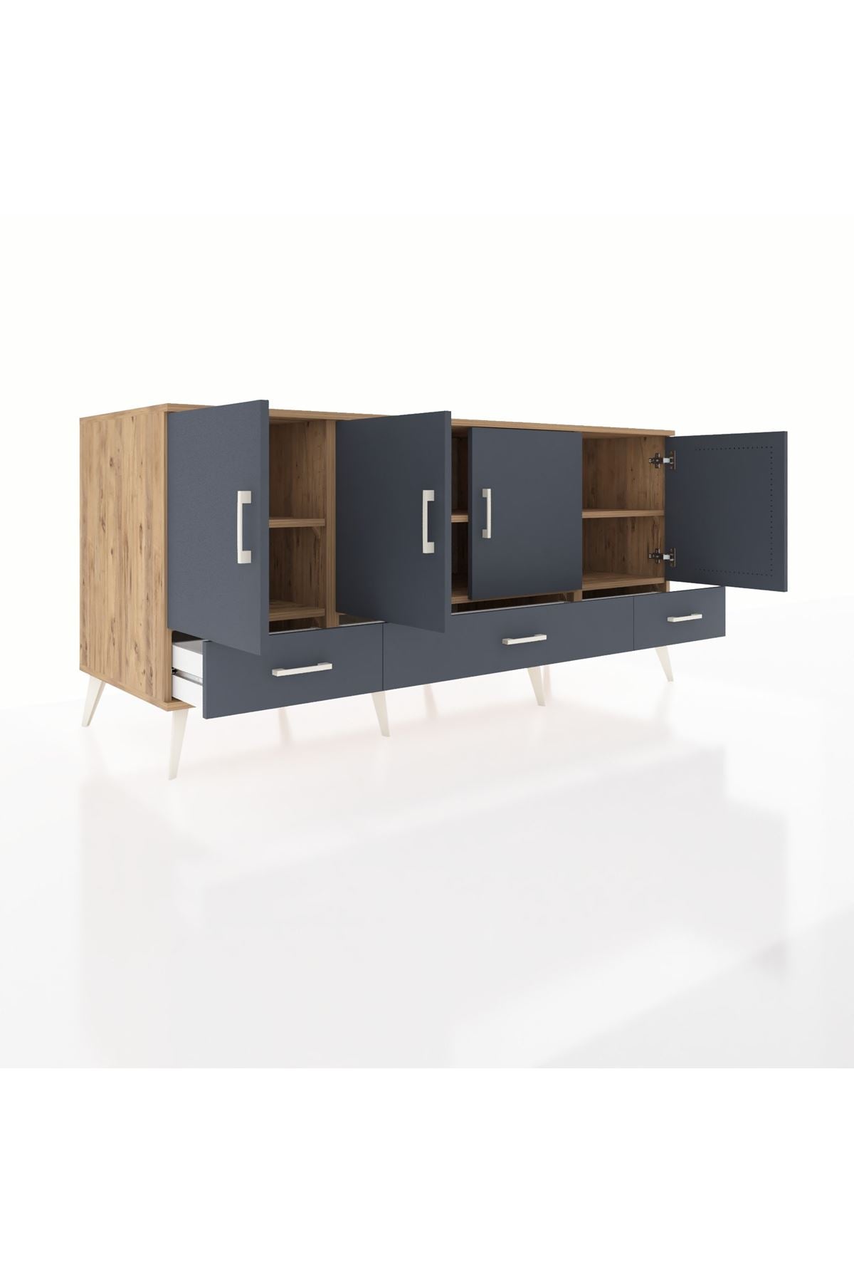 Kronos Konsol 6 Raflı 3 Çekmeceli 4 Kapaklı 176x59x83 - S610M009V26C