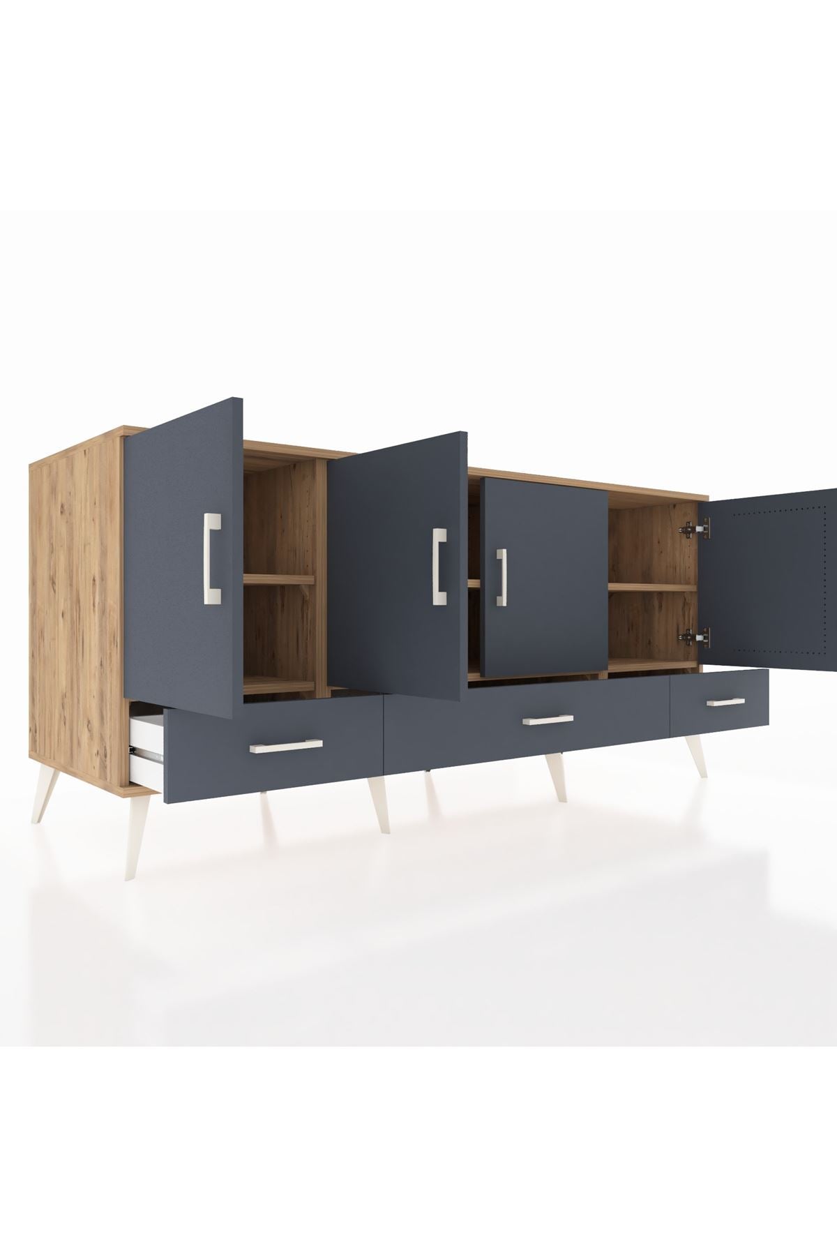 Kronos Konsol 6 Raflı 3 Çekmeceli 4 Kapaklı 176x59x83 - S610M009V26C