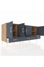Kronos Konsol 6 Raflı 3 Çekmeceli 4 Kapaklı 176x59x83 - S610M009V26C