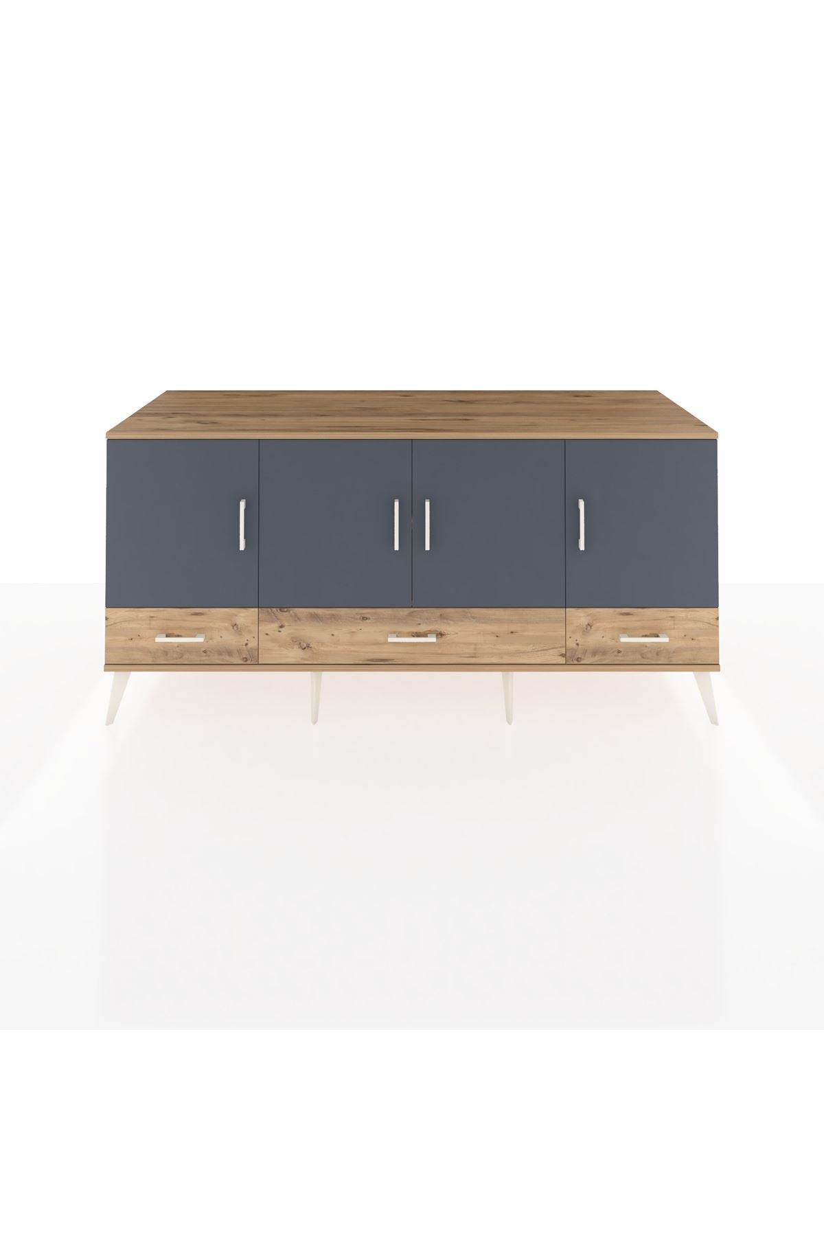 Kronos Konsol 6 Raflı 3 Çekmeceli 4 Kapaklı 176x59x83 - S610M009V27C