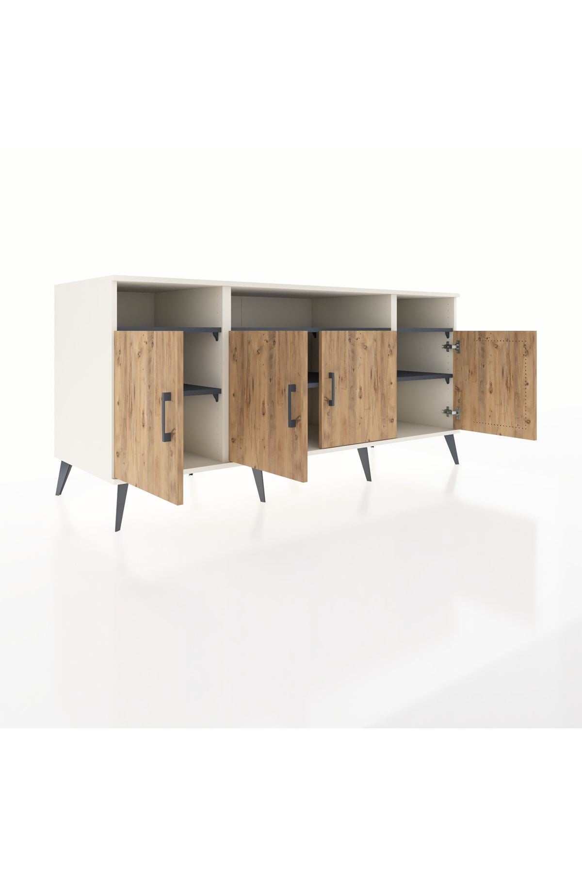 Kronos Konsol 6 Raflı 4 Kapaklı 176x59x83 - S610M010V02C
