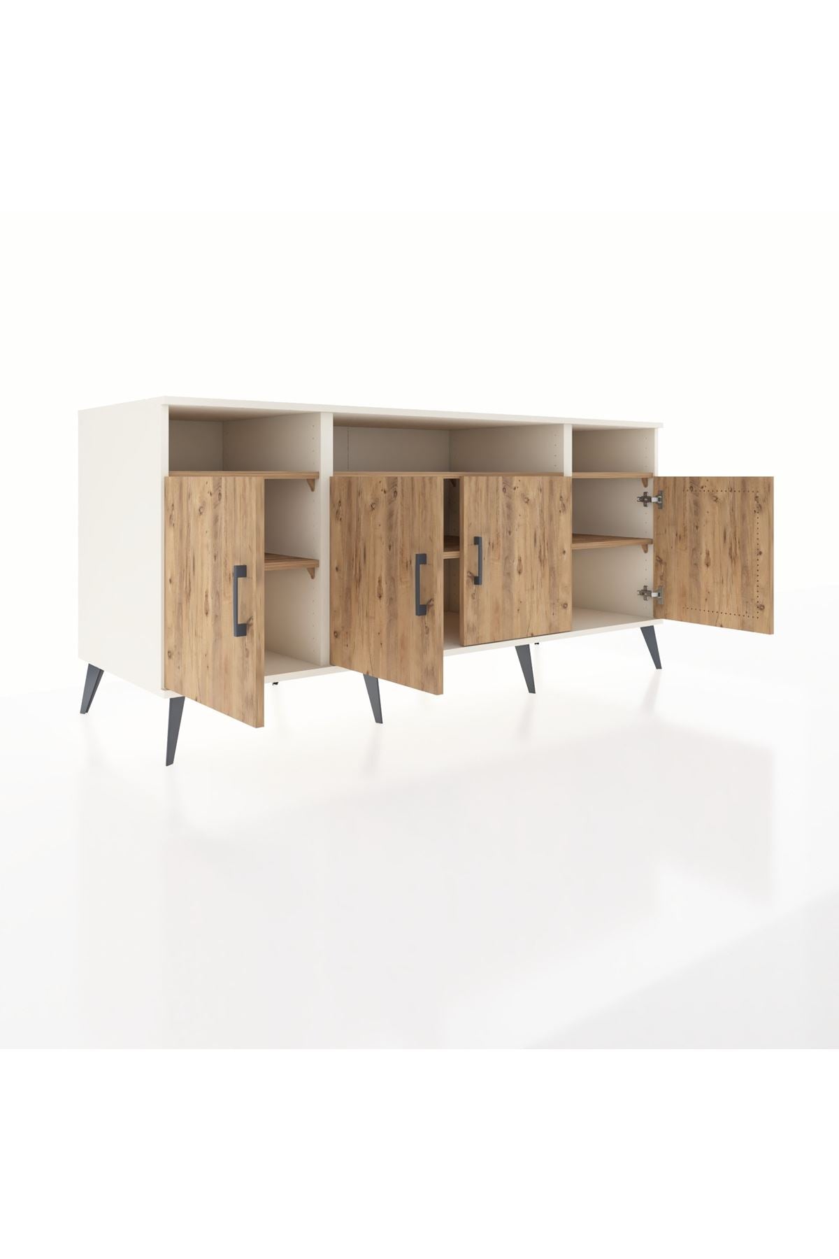 Kronos Konsol 6 Raflı 4 Kapaklı 176x59x83 - S610M010V03C