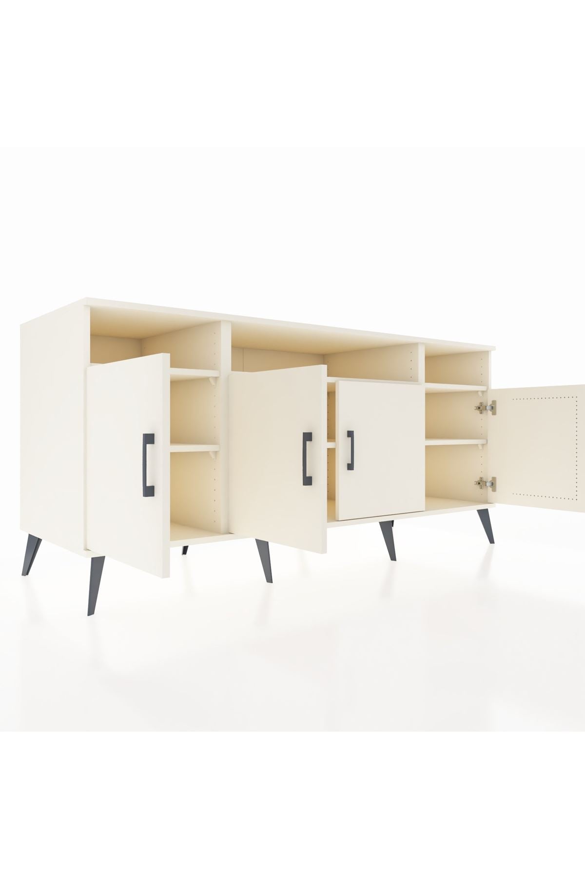 Kronos Konsol 6 Raflı 4 Kapaklı 176x59x83 - S610M010V04C