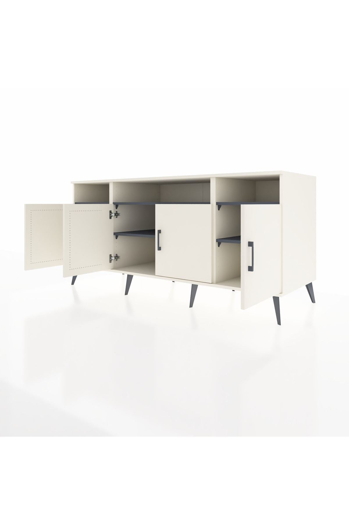 Kronos Konsol 6 Raflı 4 Kapaklı 176x59x83 - S610M010V05C