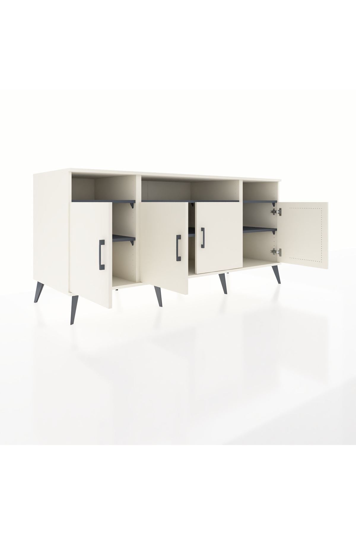 Kronos Konsol 6 Raflı 4 Kapaklı 176x59x83 - S610M010V05C