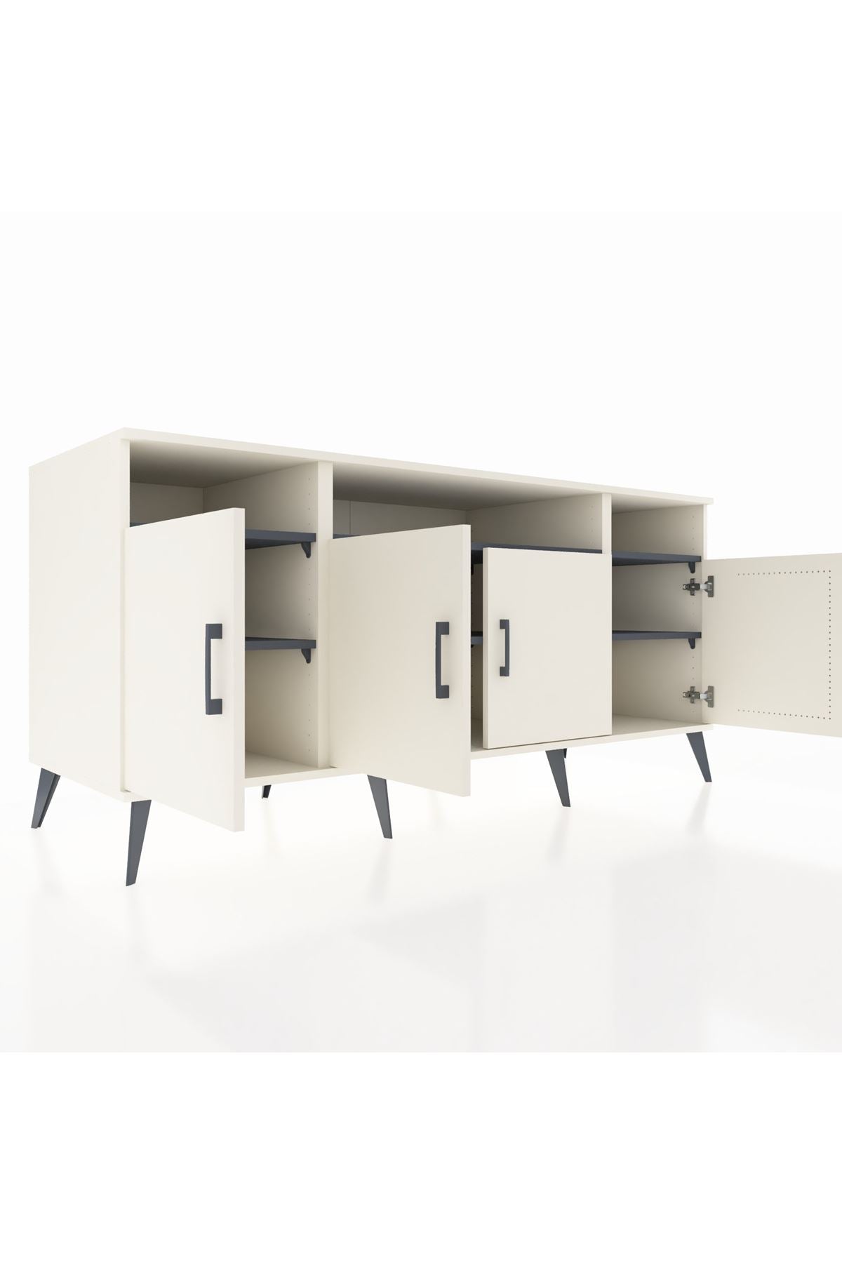 Kronos Konsol 6 Raflı 4 Kapaklı 176x59x83 - S610M010V05C