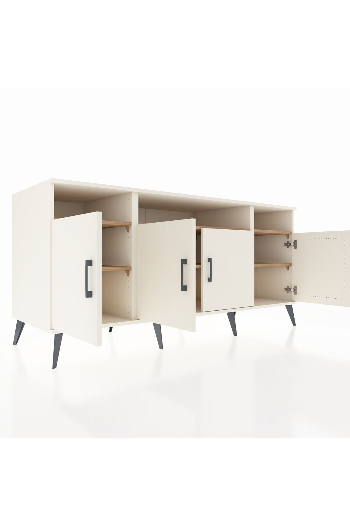 Kronos Konsol 6 Raflı 4 Kapaklı 176x59x83 - S610M010V06C