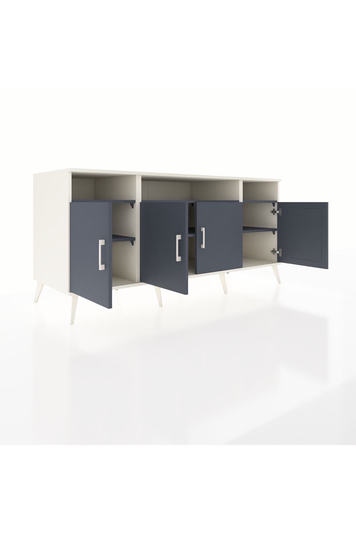 Kronos Konsol 6 Raflı 4 Kapaklı 176x59x83 - S610M010V08C