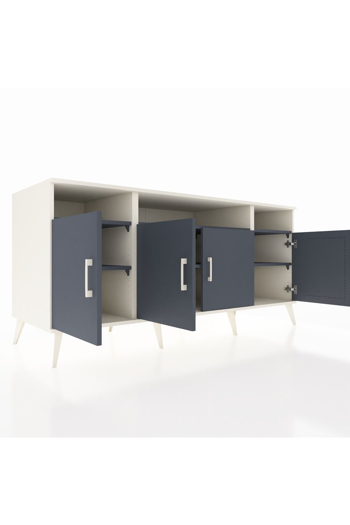 Kronos Konsol 6 Raflı 4 Kapaklı 176x59x83 - S610M010V08C