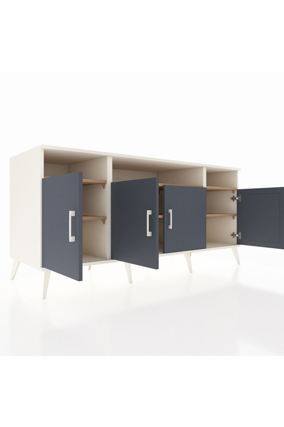 Kronos Konsol 6 Raflı 4 Kapaklı 176x59x83 - S610M010V09C