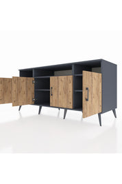 Kronos Konsol 6 Raflı 4 Kapaklı 176x59x83 - S610M010V11C
