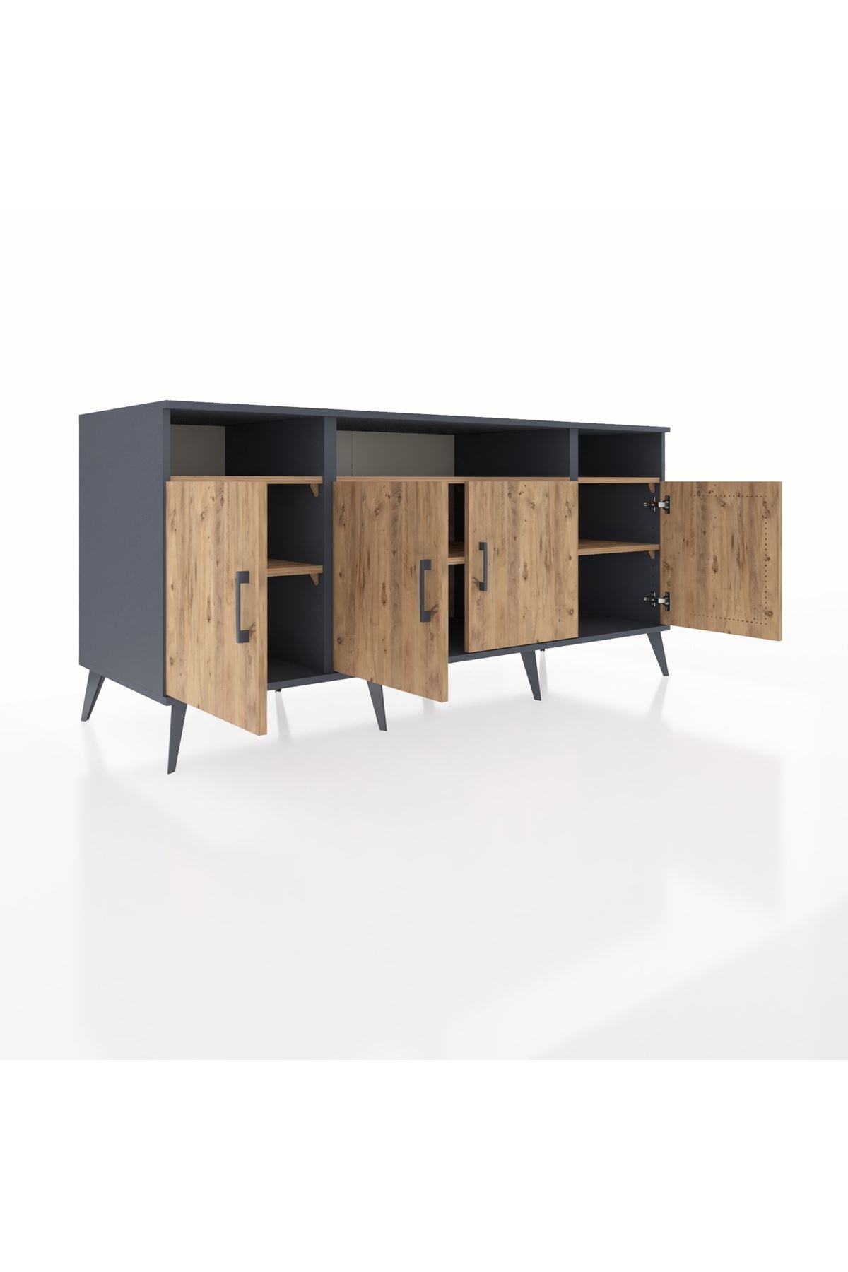 Kronos Konsol 6 Raflı 4 Kapaklı 176x59x83 - S610M010V12C