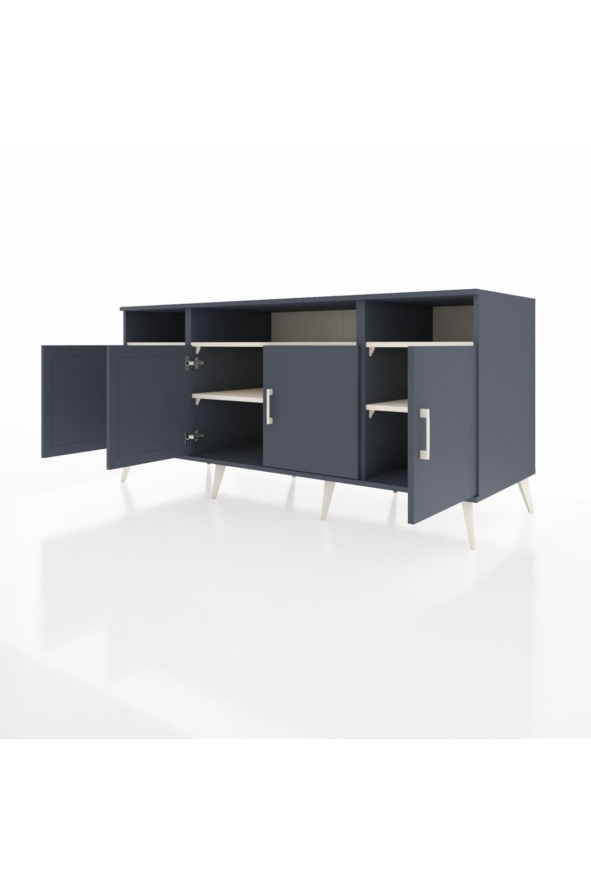Kronos Konsol 6 Raflı 4 Kapaklı 176x59x83 - S610M010V16C