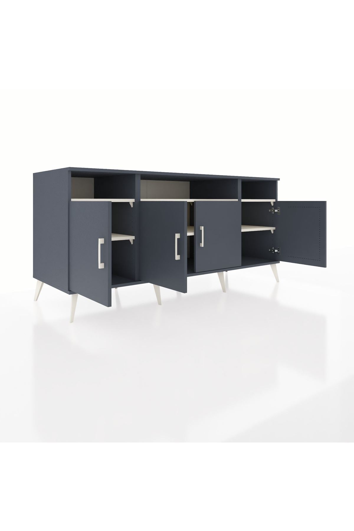 Kronos Konsol 6 Raflı 4 Kapaklı 176x59x83 - S610M010V16C