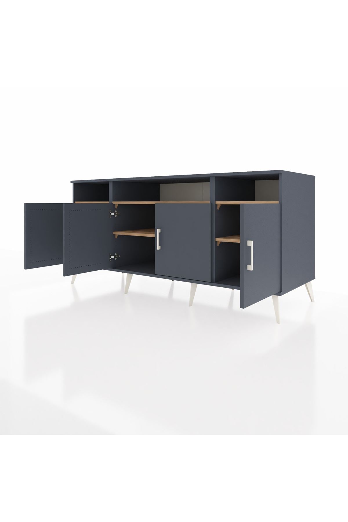 Kronos Konsol 6 Raflı 4 Kapaklı 176x59x83 - S610M010V18C