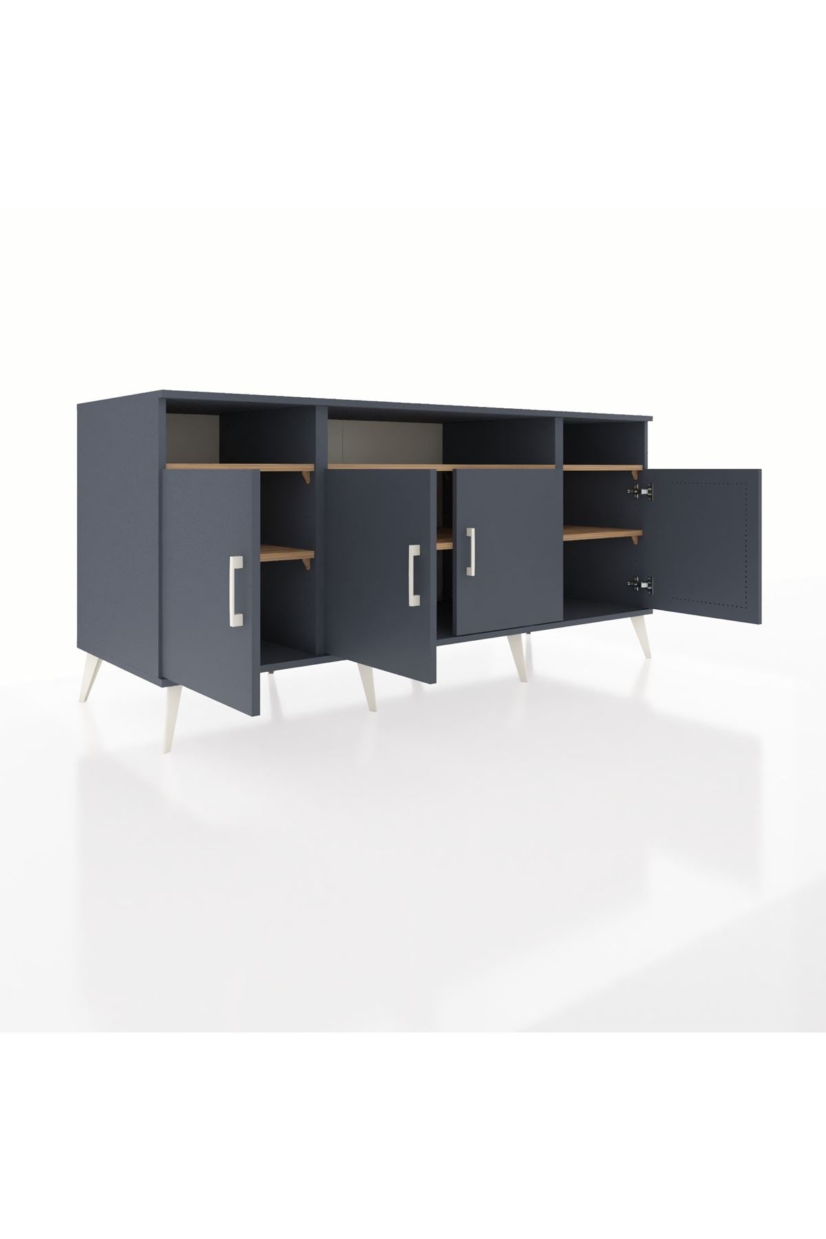 Kronos Konsol 6 Raflı 4 Kapaklı 176x59x83 - S610M010V18C
