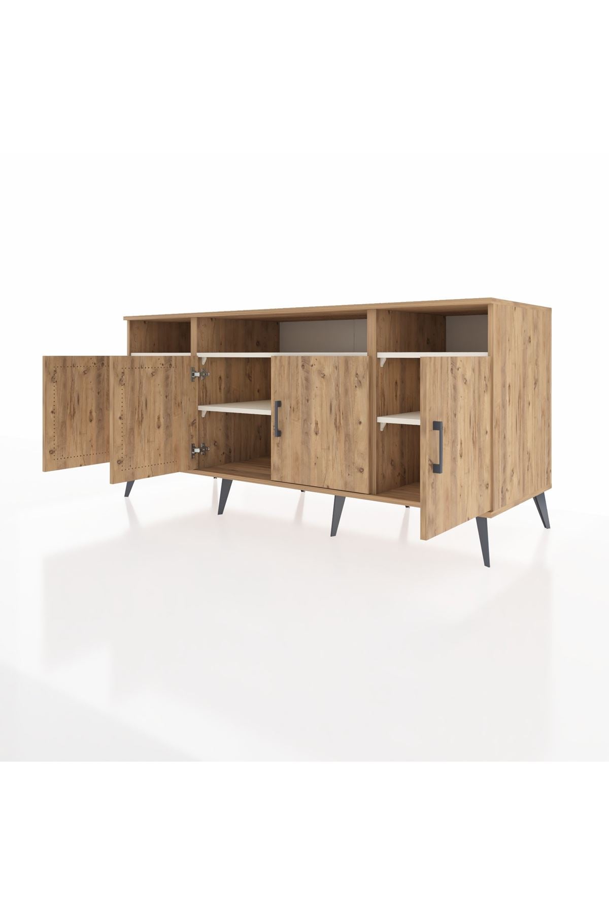 Kronos Konsol 6 Raflı 4 Kapaklı 176x59x83 - S610M010V19C