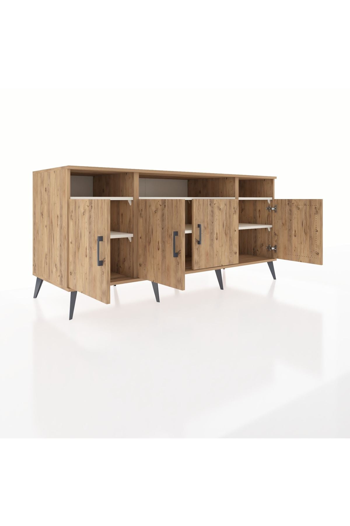 Kronos Konsol 6 Raflı 4 Kapaklı 176x59x83 - S610M010V19C