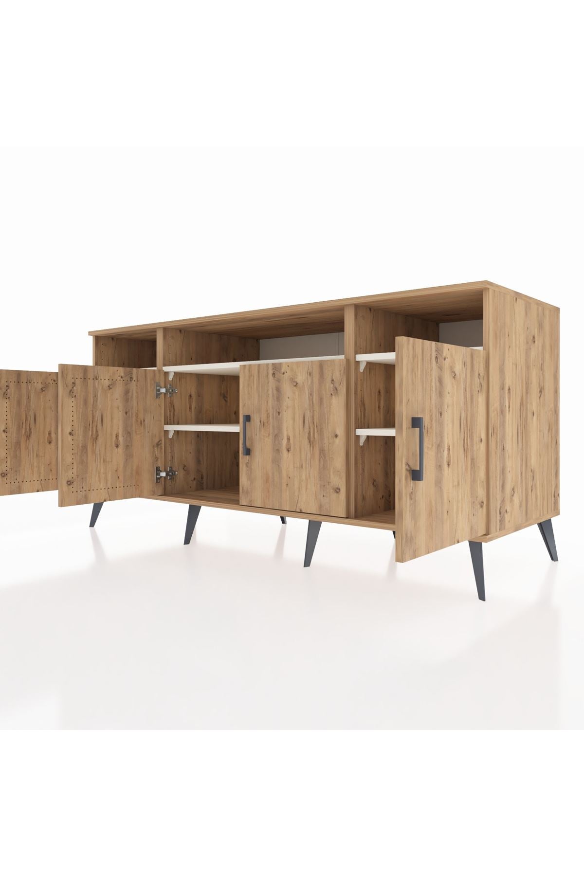 Kronos Konsol 6 Raflı 4 Kapaklı 176x59x83 - S610M010V19C