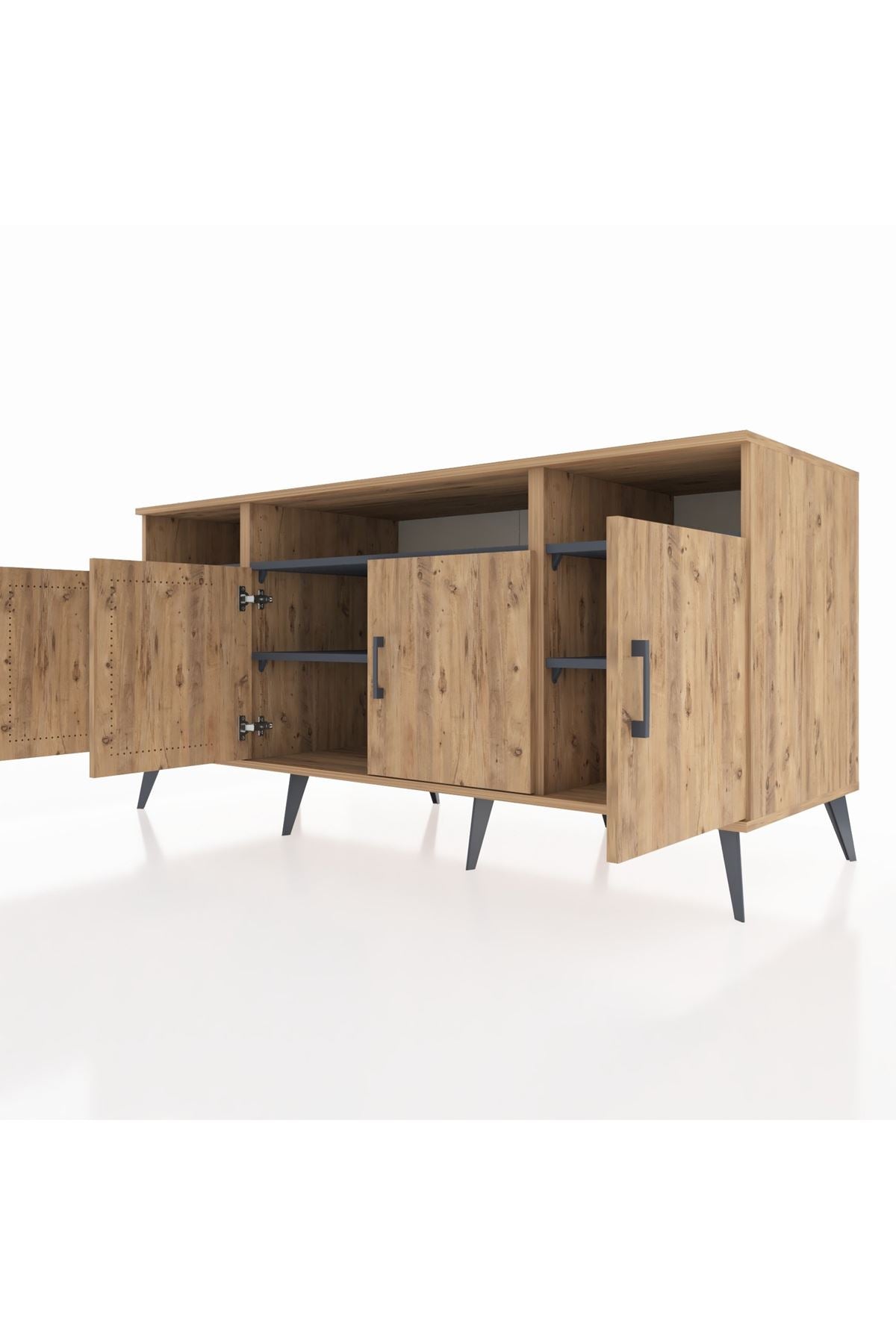 Kronos Konsol 6 Raflı 4 Kapaklı 176x59x83 - S610M010V20C