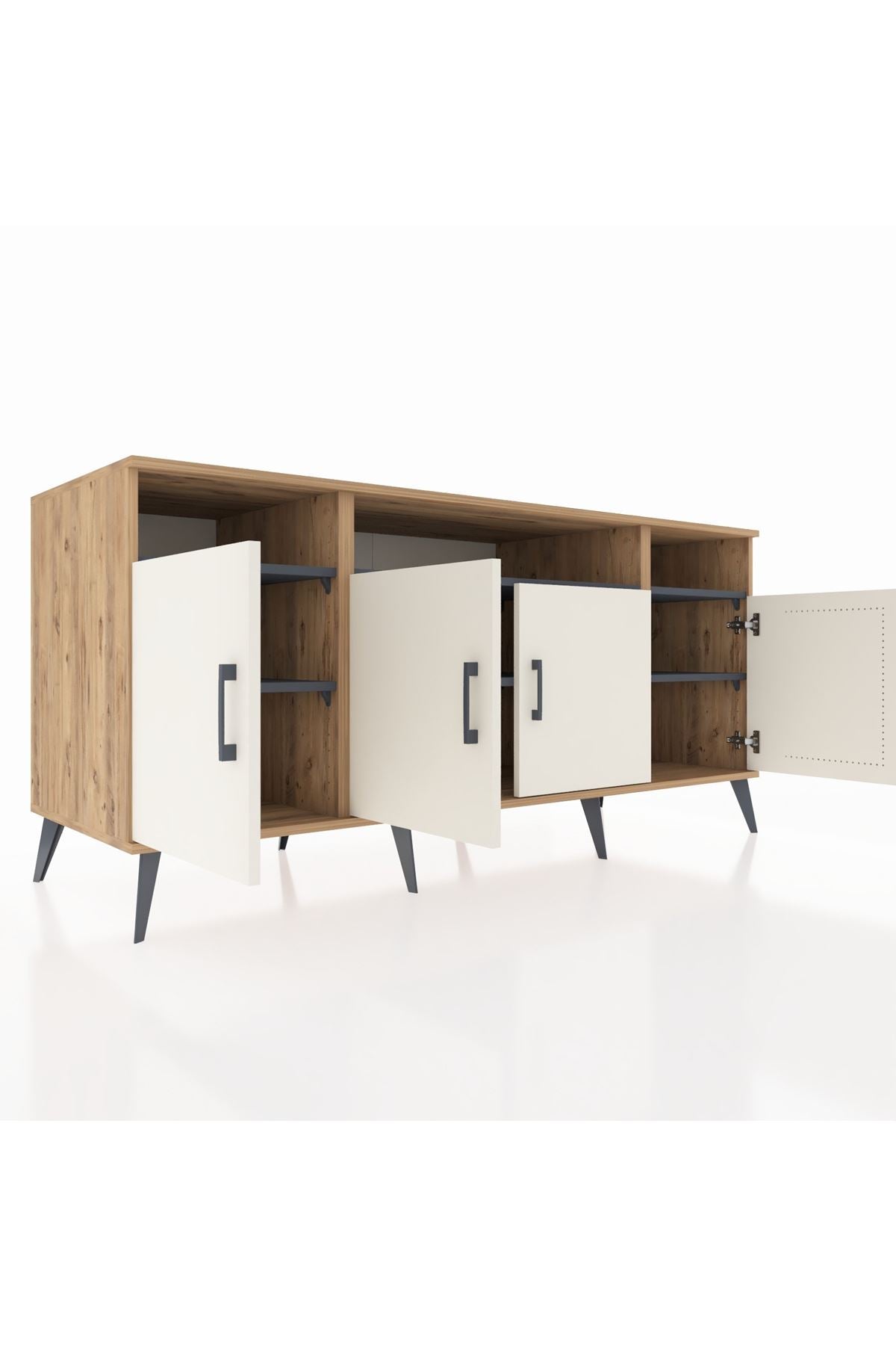 Kronos Konsol 6 Raflı 4 Kapaklı 176x59x83 - S610M010V23C