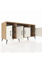 Kronos Konsol 6 Raflı 4 Kapaklı 176x59x83 - S610M010V23C