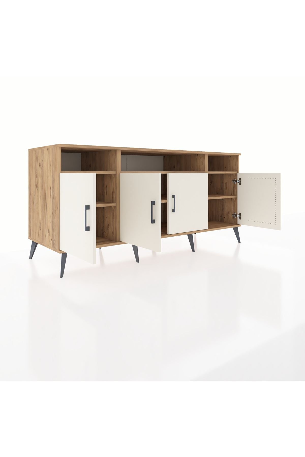 Kronos Konsol 6 Raflı 4 Kapaklı 176x59x83 - S610M010V24C