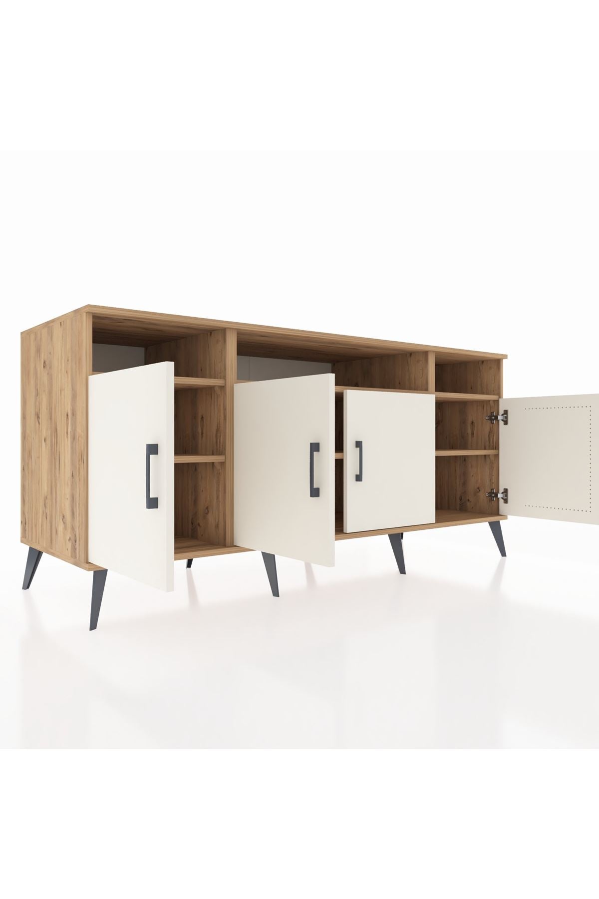 Kronos Konsol 6 Raflı 4 Kapaklı 176x59x83 - S610M010V24C