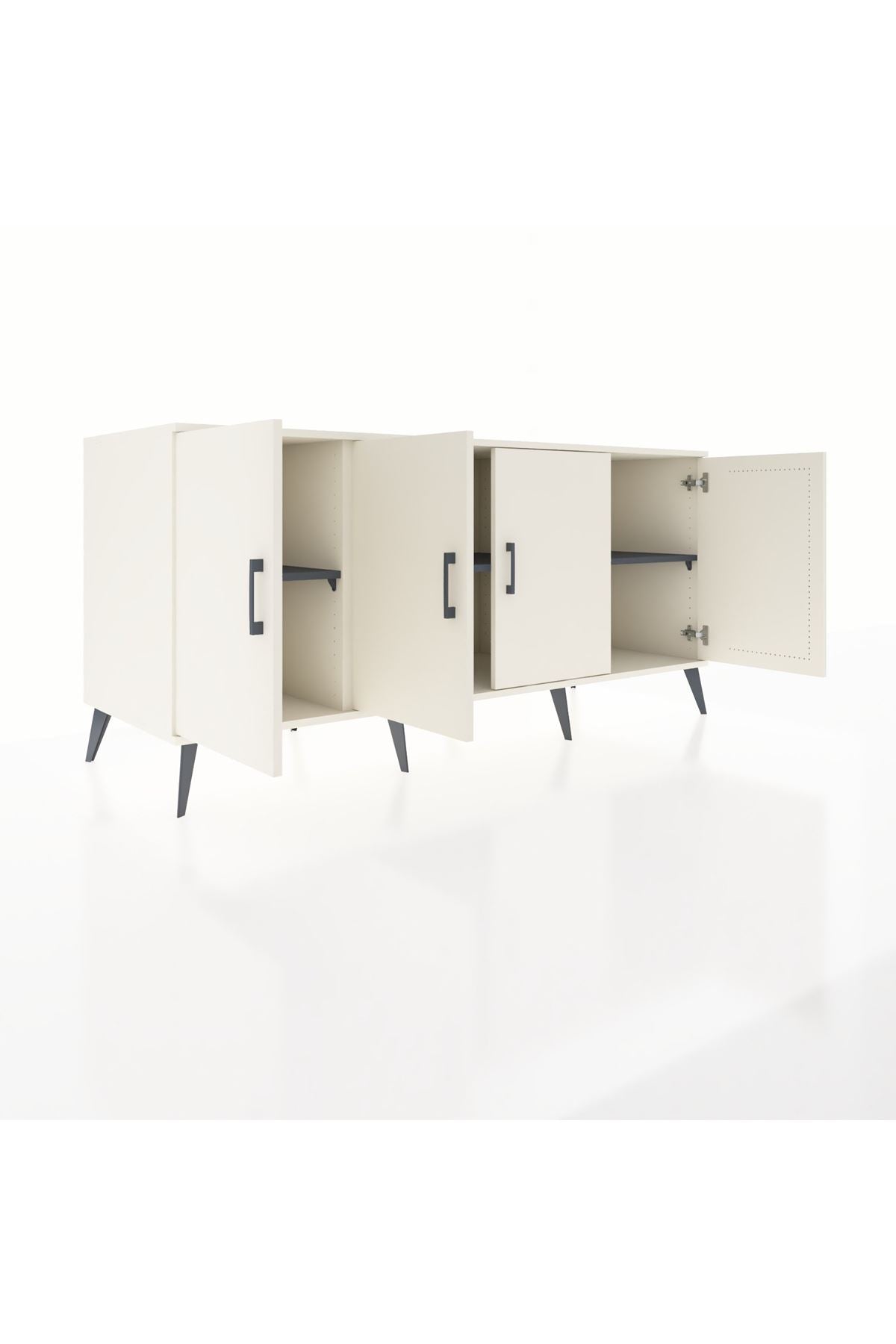 Kronos Konsol 3 Raflı 4 Kapaklı 176x59x83 - S610M011V05C