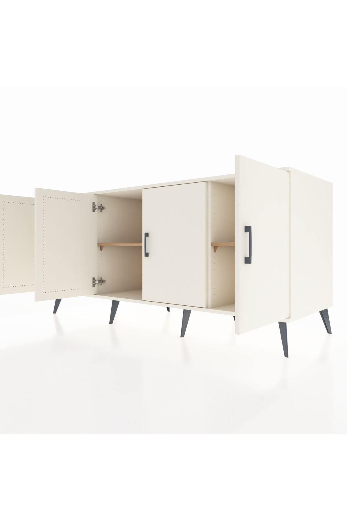 Kronos Konsol 3 Raflı 4 Kapaklı 176x59x83 - S610M011V06C