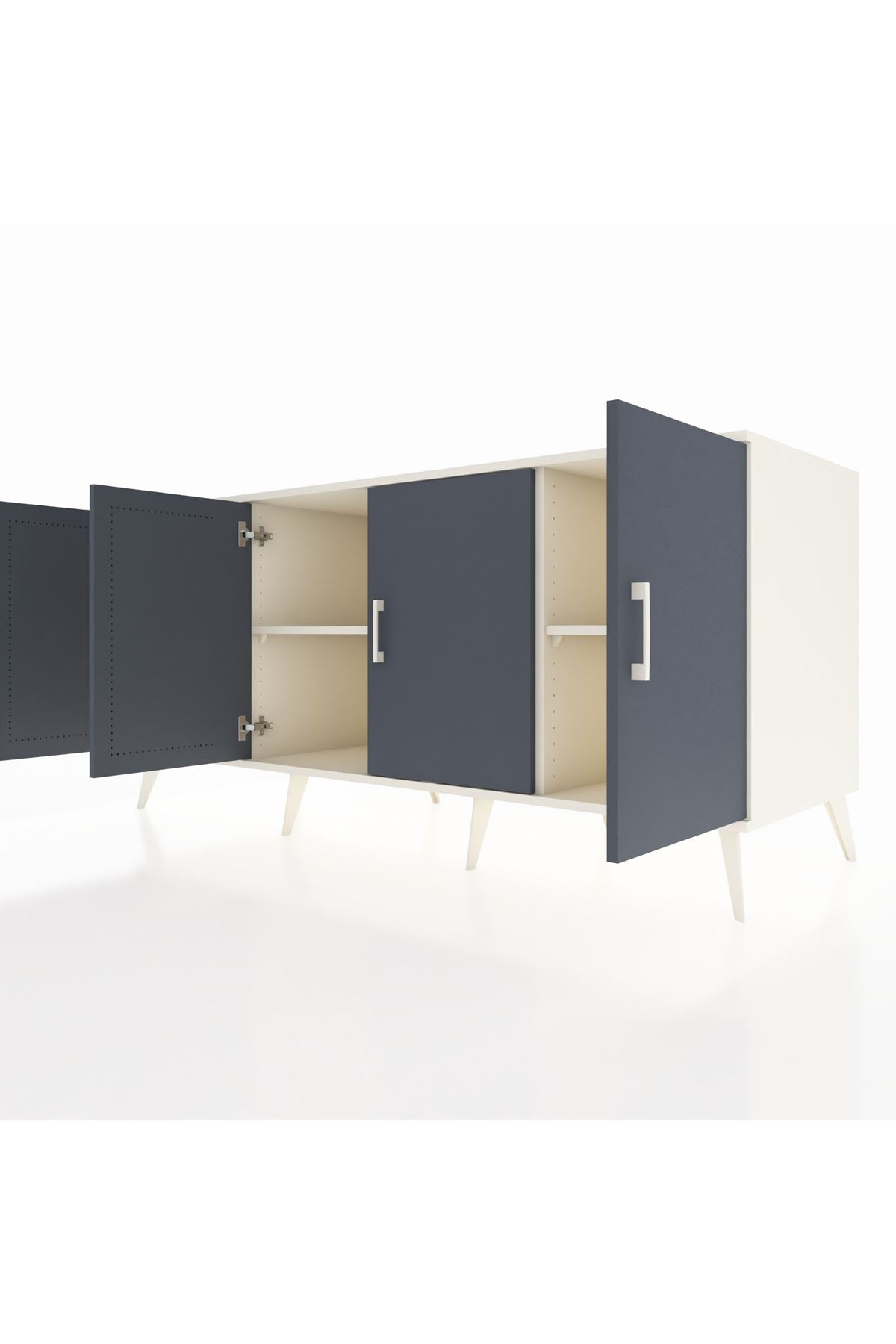 Kronos Konsol 3 Raflı 4 Kapaklı 176x59x83 - S610M011V07C