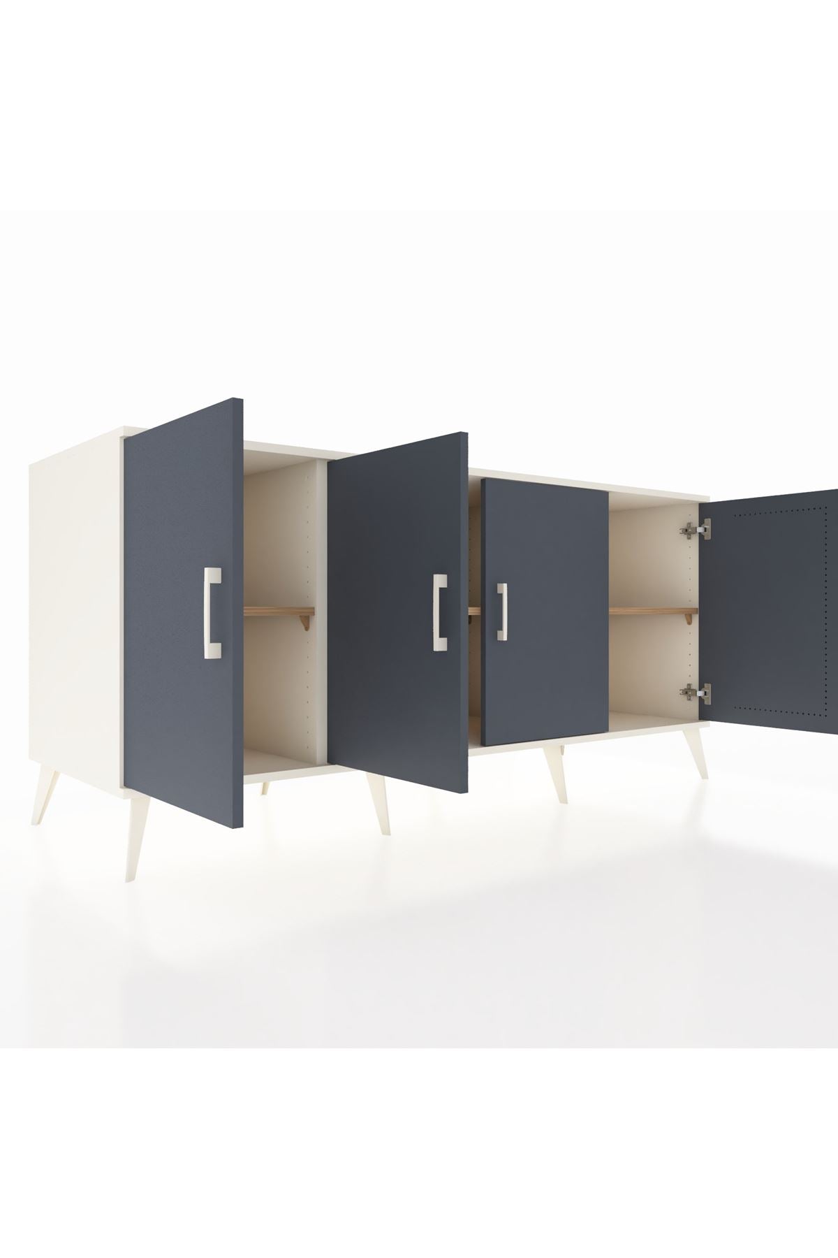 Kronos Konsol 3 Raflı 4 Kapaklı 176x59x83 - S610M011V09C