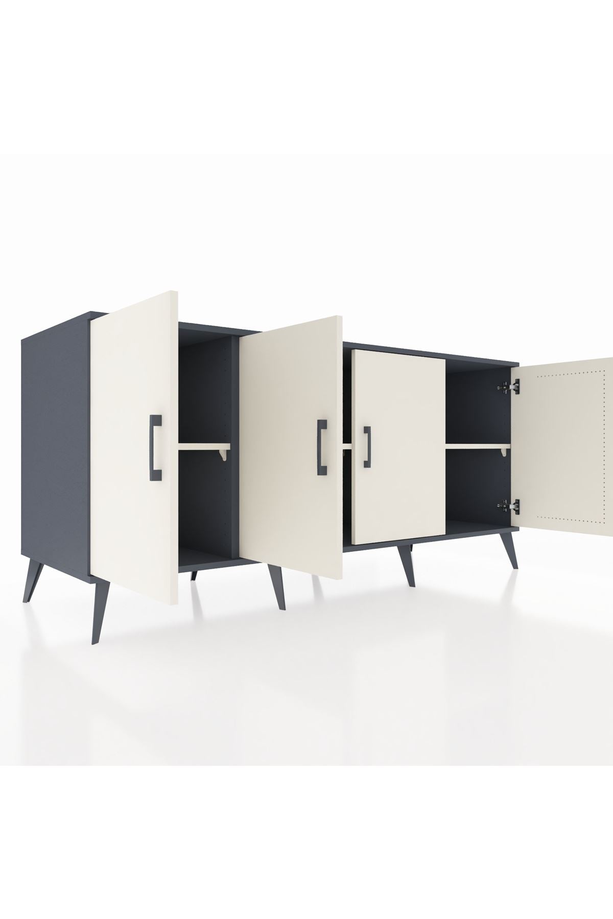 Kronos Konsol 3 Raflı 4 Kapaklı 176x59x83 - S610M011V13C