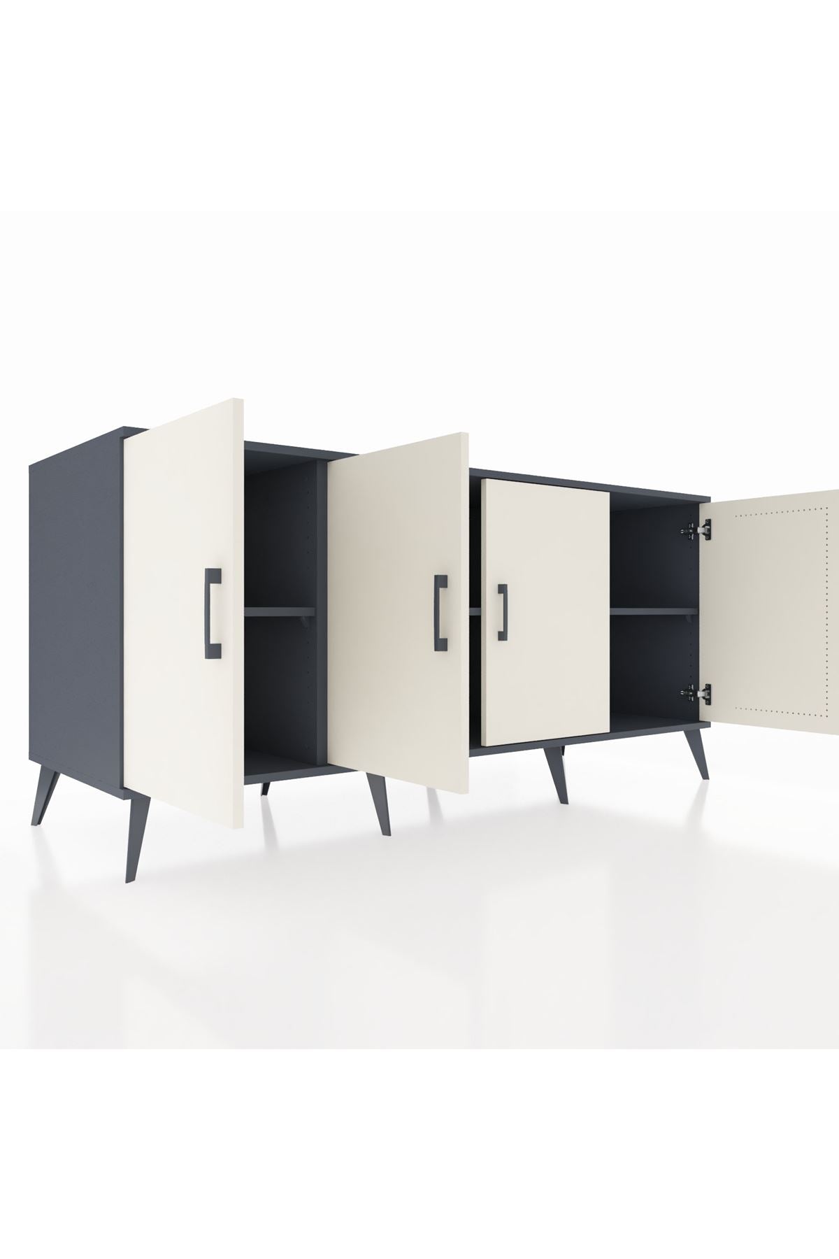 Kronos Konsol 3 Raflı 4 Kapaklı 176x59x83 - S610M011V14C