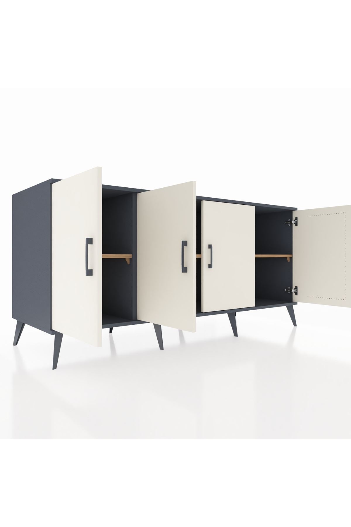 Kronos Konsol 3 Raflı 4 Kapaklı 176x59x83 - S610M011V15C