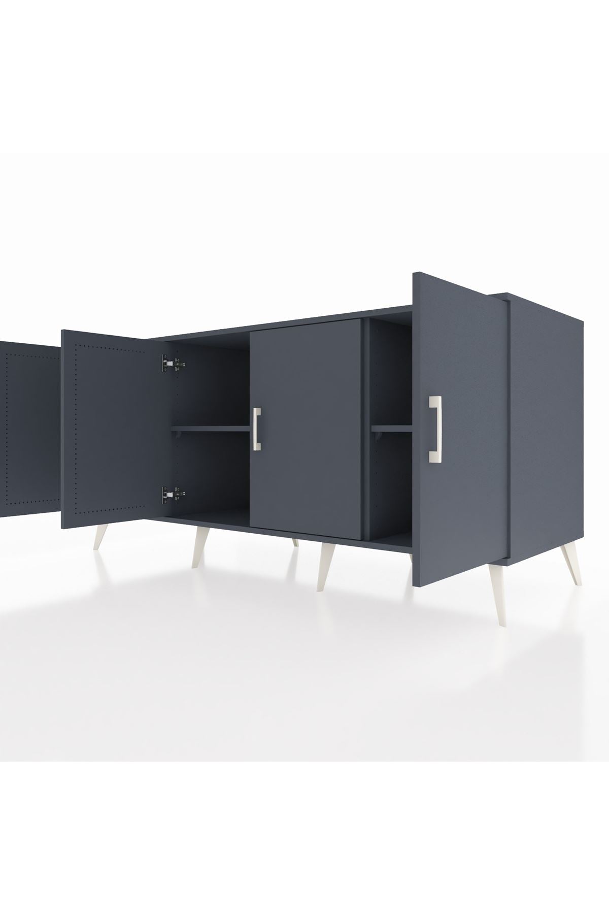Kronos Konsol 3 Raflı 4 Kapaklı 176x59x83 - S610M011V17C