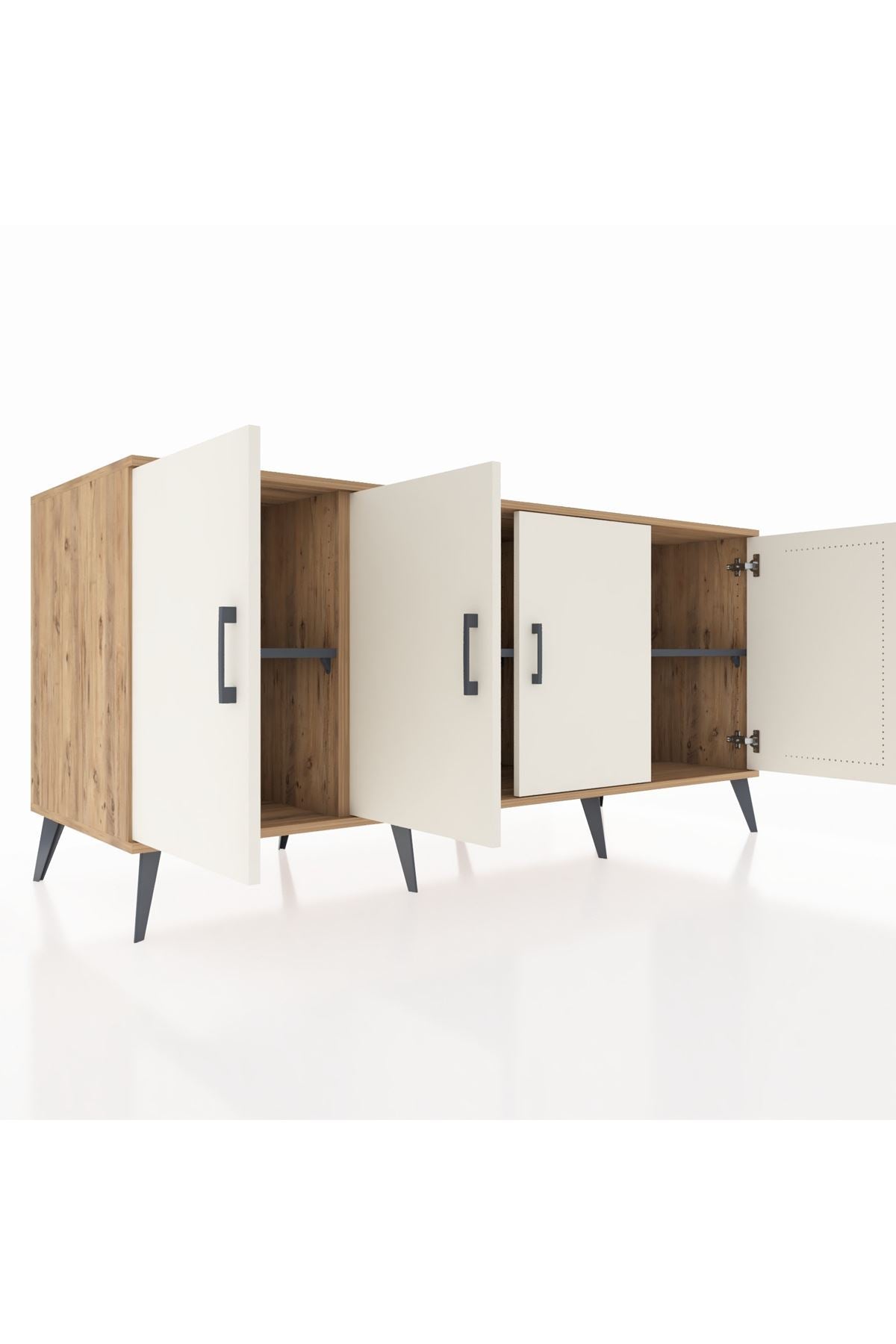 Kronos Konsol 3 Raflı 4 Kapaklı 176x59x83 - S610M011V23C