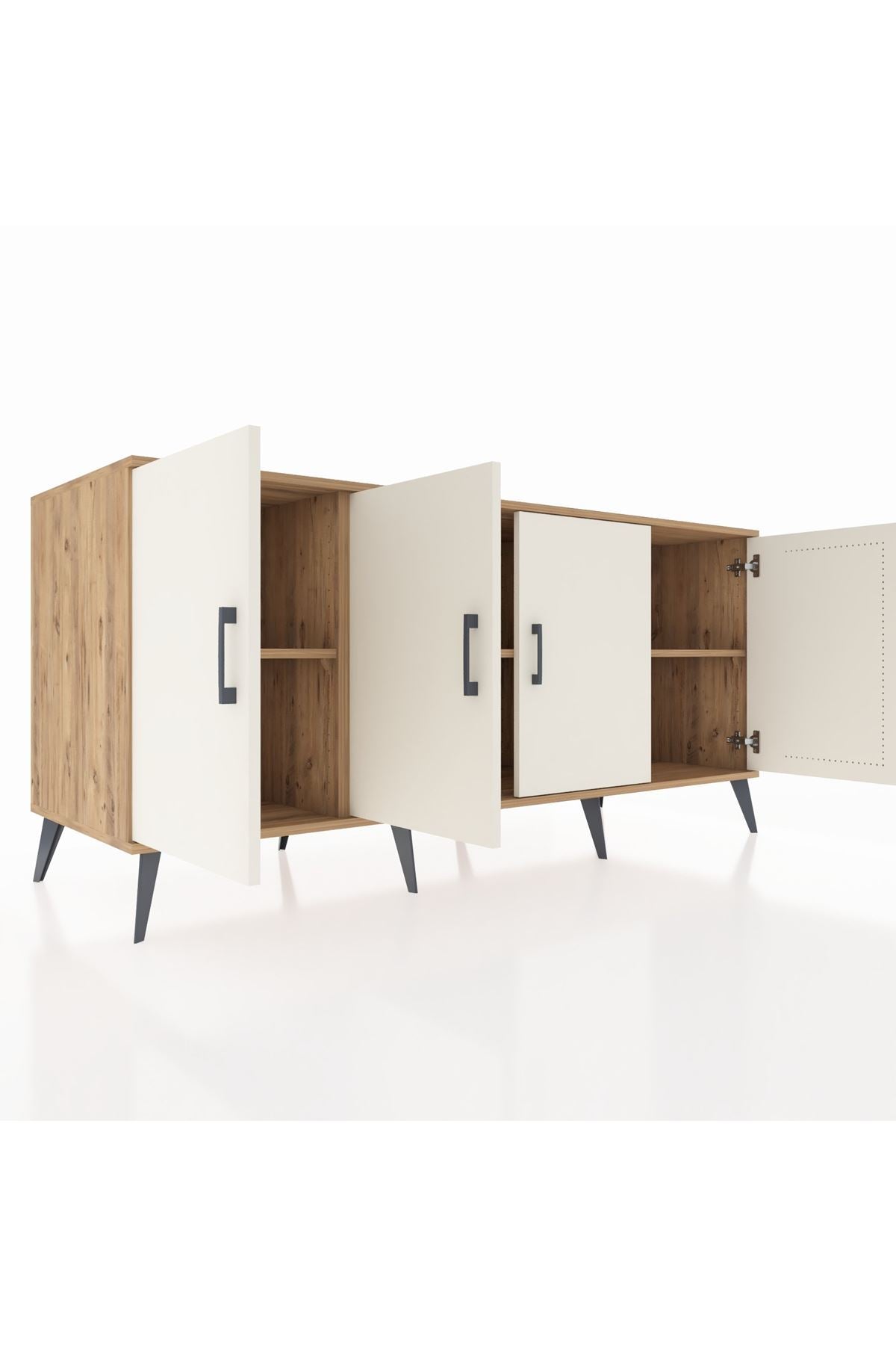 Kronos Konsol 3 Raflı 4 Kapaklı 176x59x83 - S610M011V24C