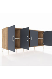 Kronos Konsol 3 Raflı 4 Kapaklı 176x59x83 - S610M011V25C